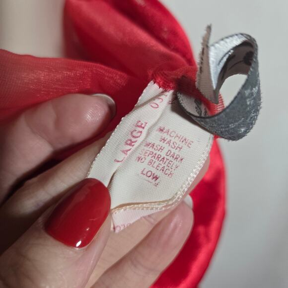 Vtg Flair Lingerie Union Made Maxi Slip Dress Romantic Valentines Lace Large - Picture 6 of 7